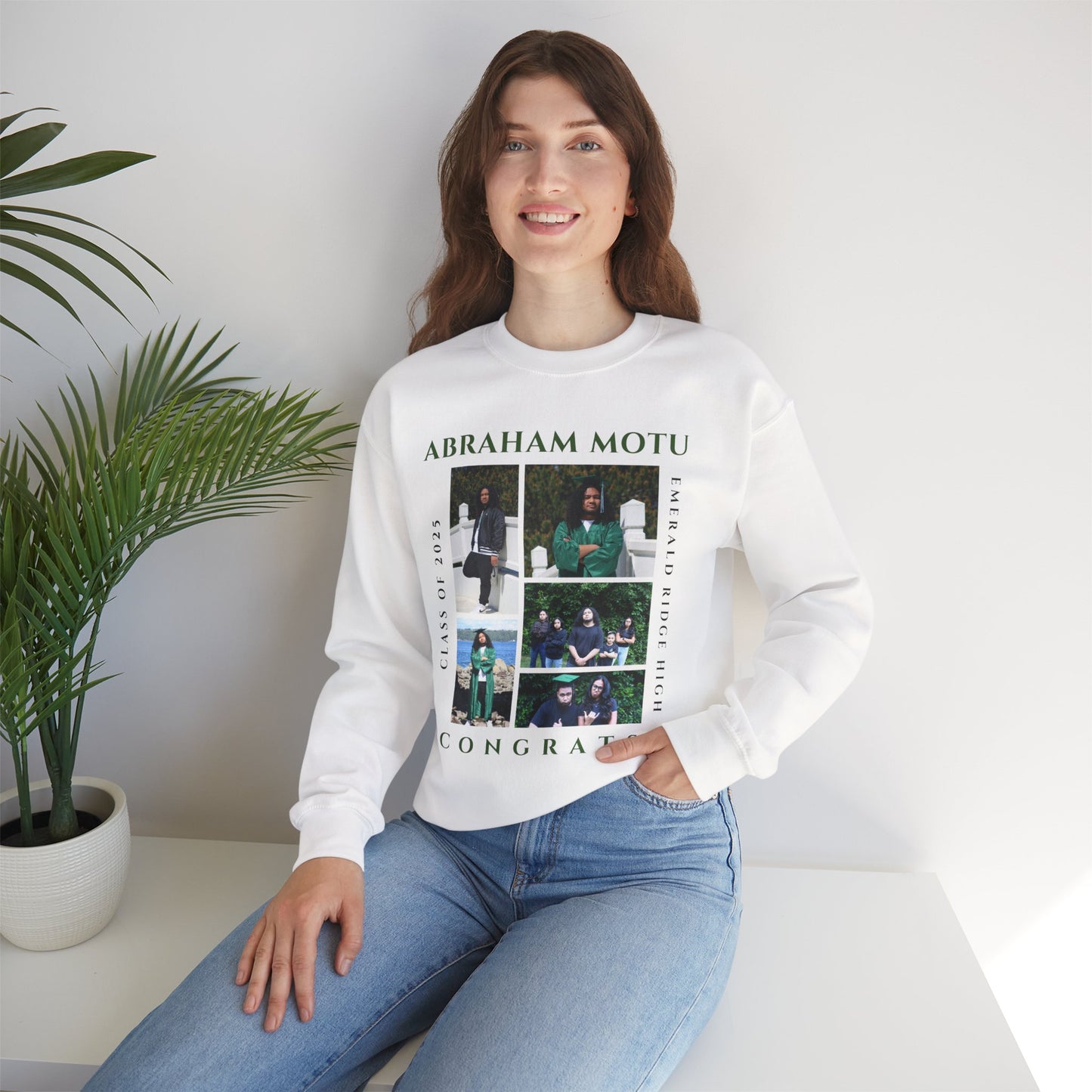 Graduation Crewneck Sweatshirt - Class of 2025 Design