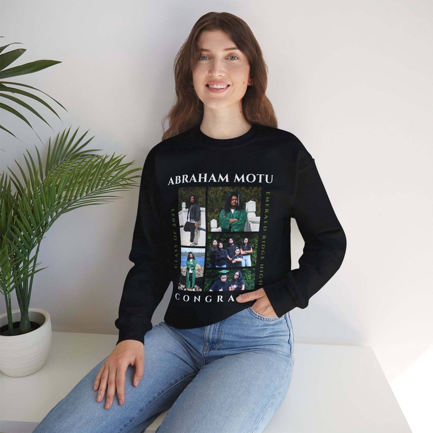 Graduation Crewneck Sweatshirt - Class of 2025 Design