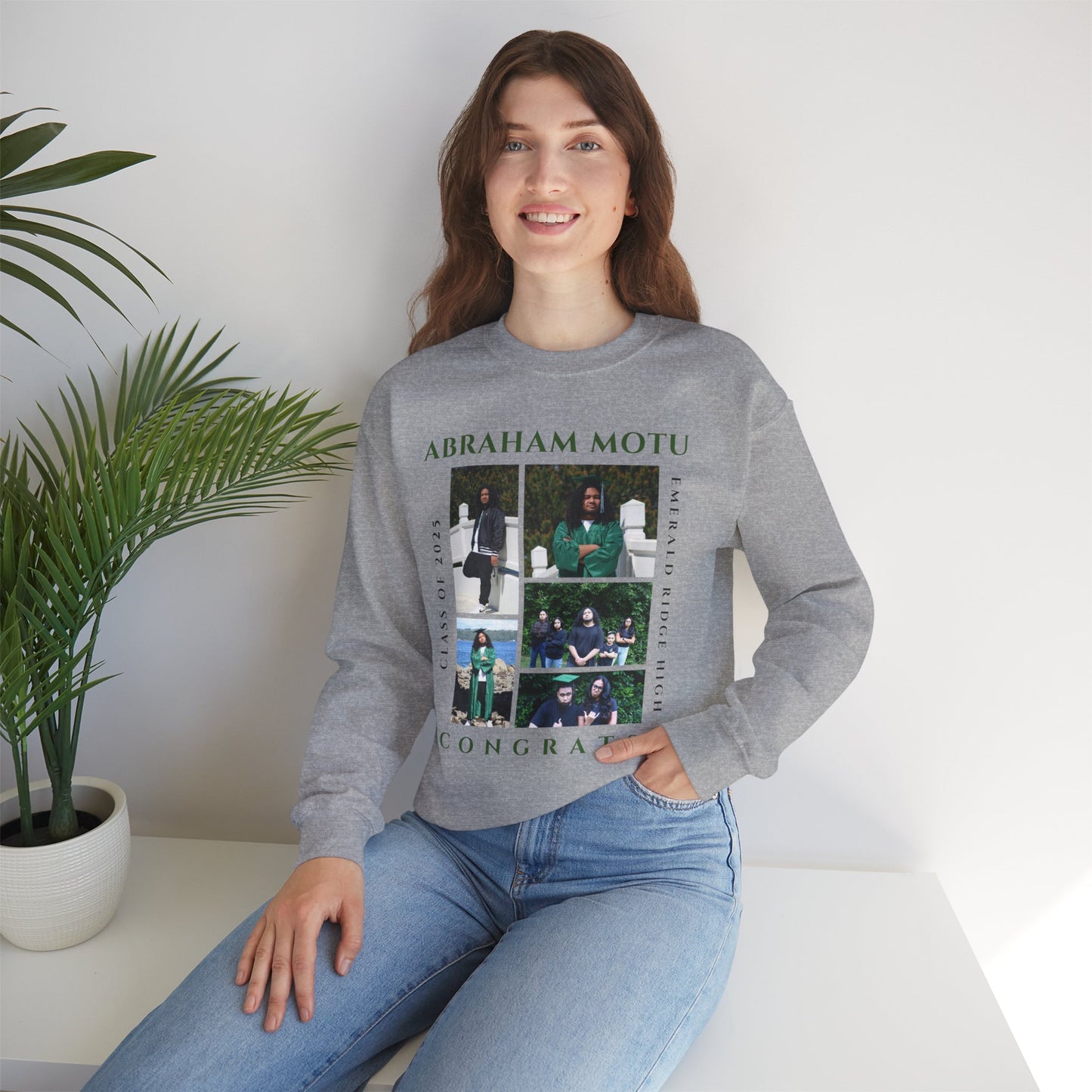 Graduation Crewneck Sweatshirt - Class of 2025 Design