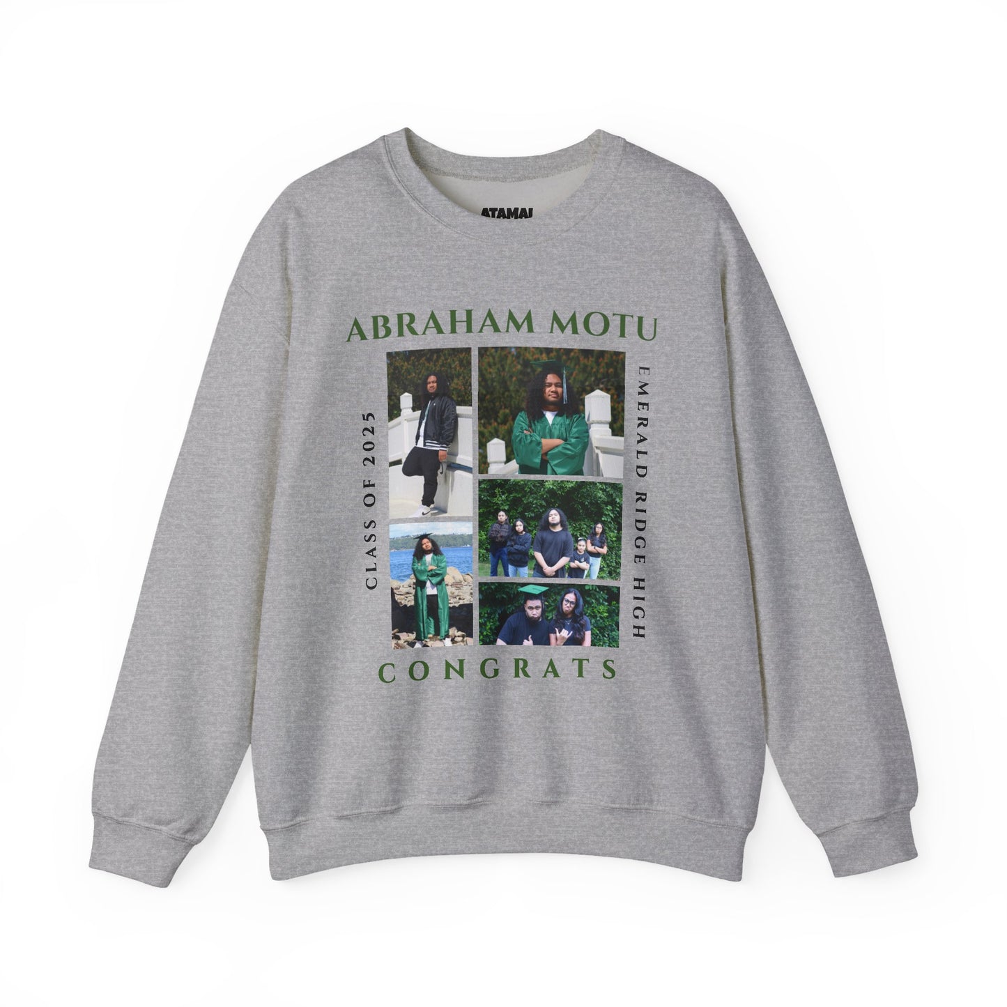 Graduation Crewneck Sweatshirt - Class of 2025 Design