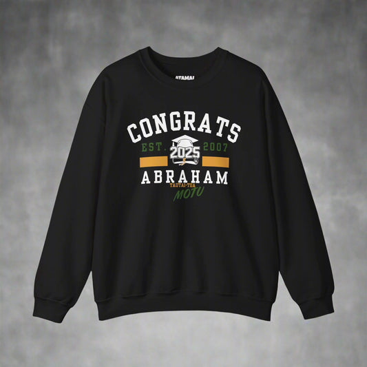 Graduation Crewneck Sweatshirt - Congrats Abraham 2025